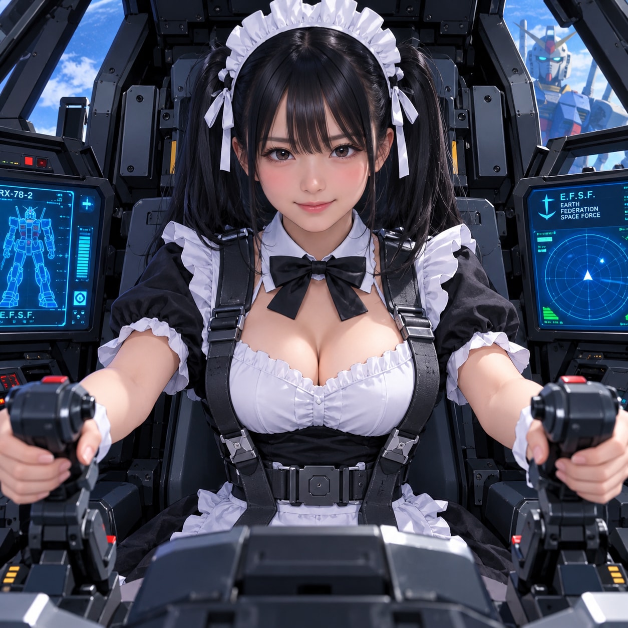 モビルスーツで戦うメイド | の人気AIイラスト・グラビア
