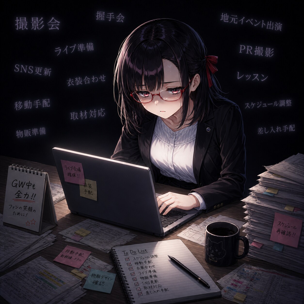 GWも仕事中 | の人気AIイラスト・グラビア