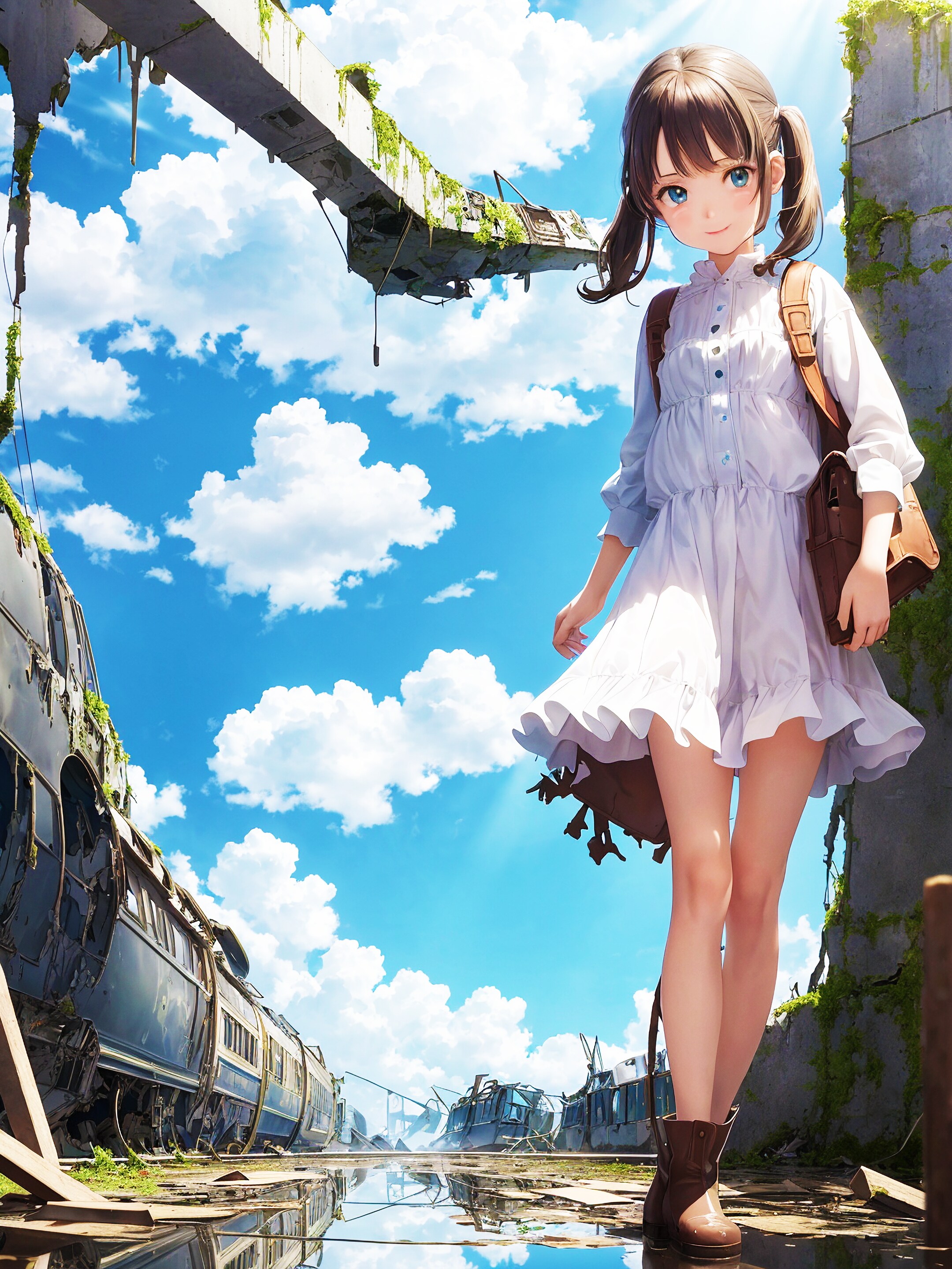 廃棄地域の鉄道車両基地
