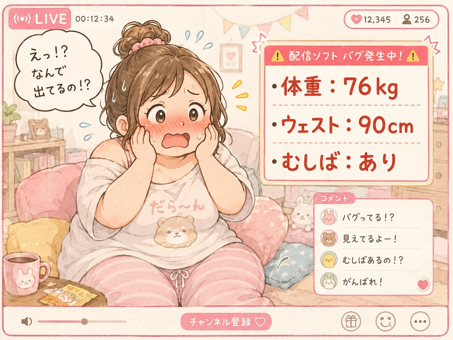 配信バグとむちむちおねえさん