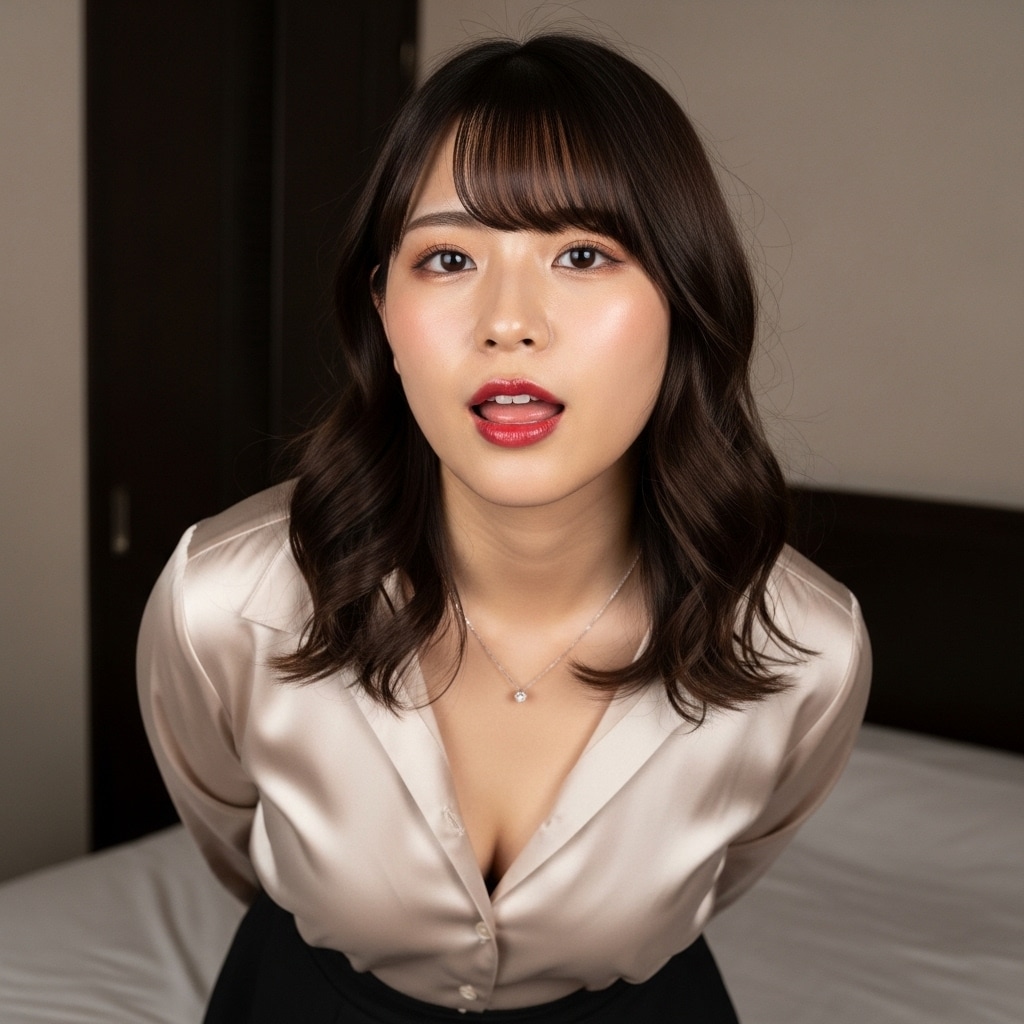 前屈みになって