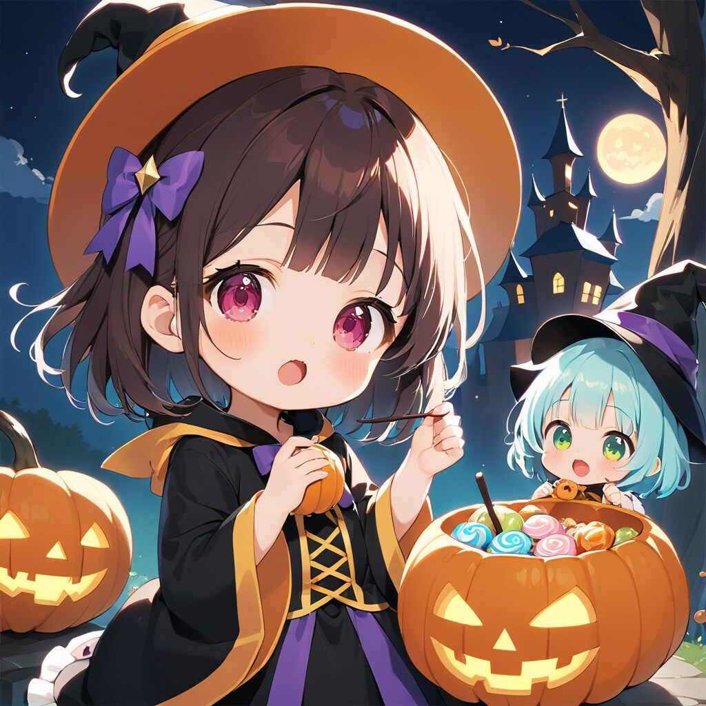 お菓子いーぱい貰っちゃった | の人気AIイラスト・グラビア