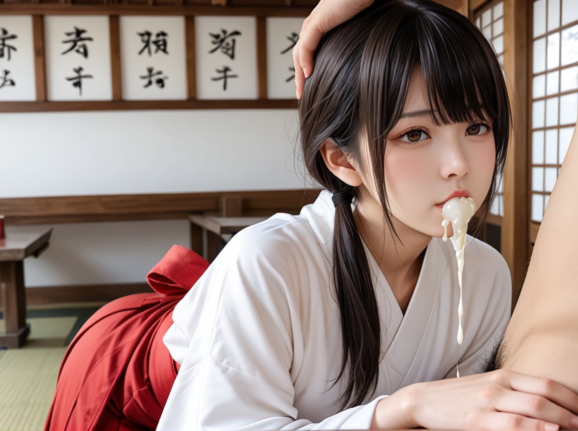 口内発射後の巫女