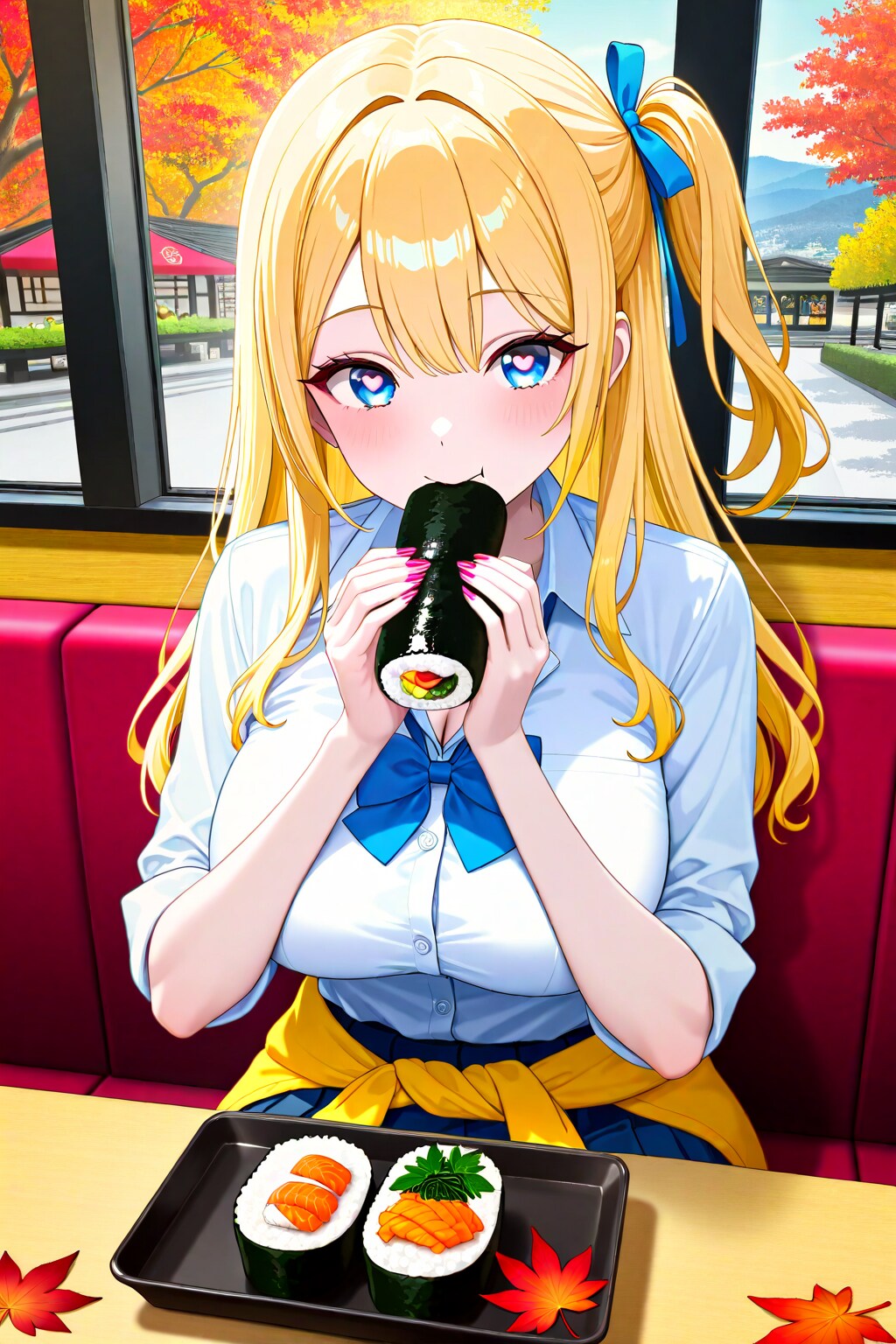 ナミちゃんと紅葉とお寿司