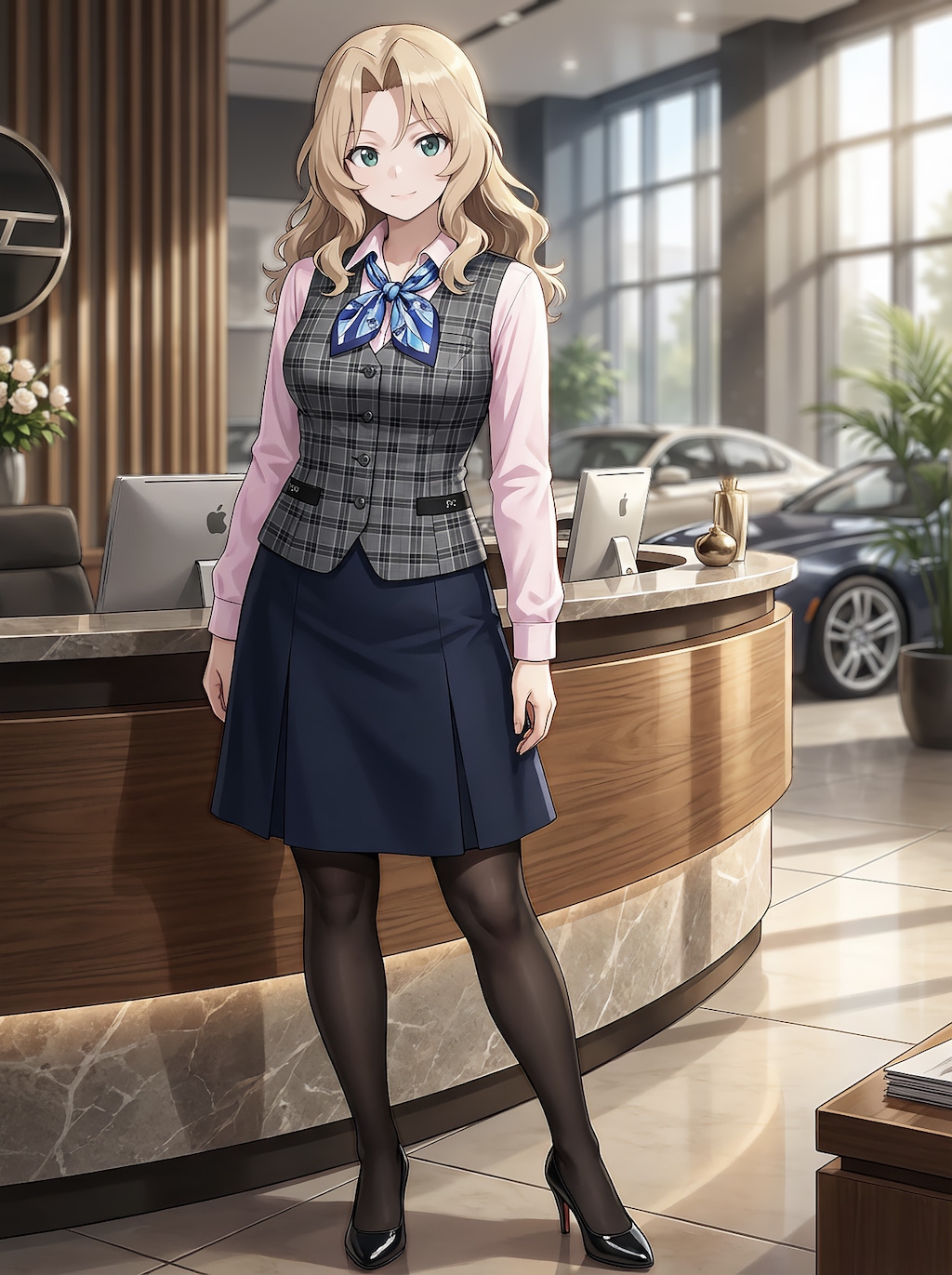 ディーラーの受付嬢