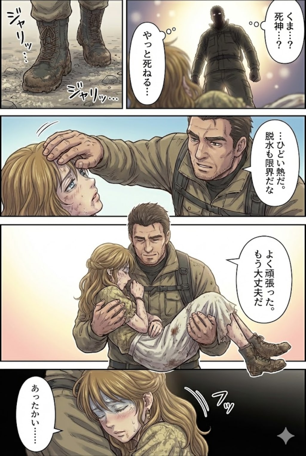 無人島でわからせられるメスガキ漫画その１