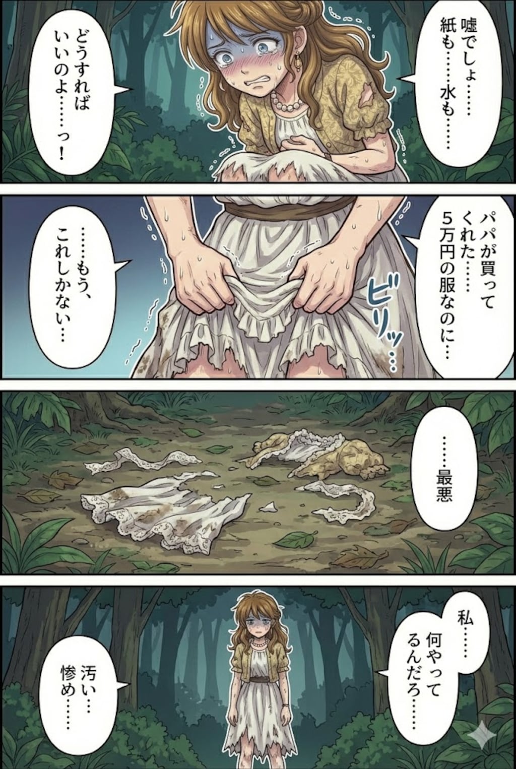 無人島でわからせられるメスガキ漫画その１