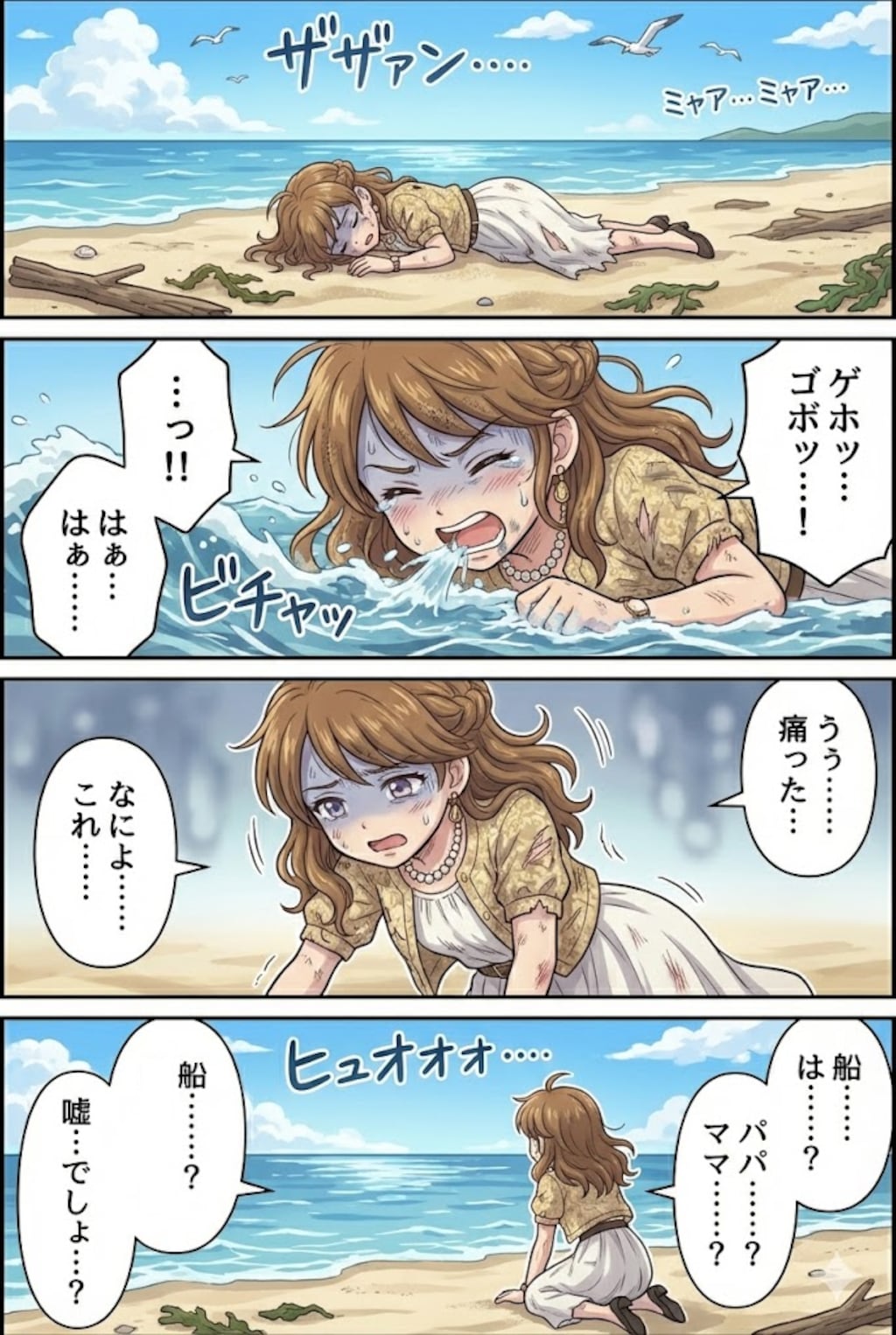 無人島でわからせられるメスガキ漫画その１