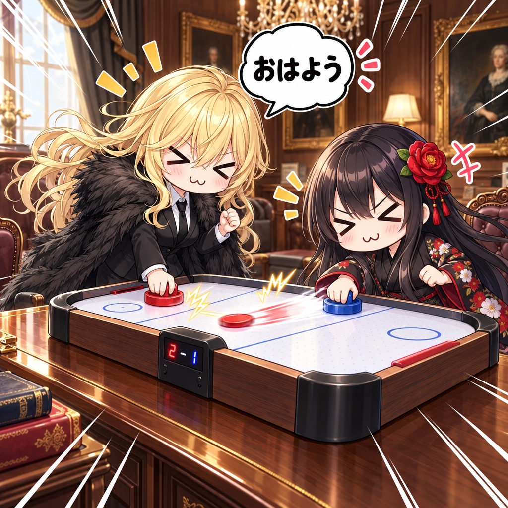 ツバキとエアホッケーなエリザベス