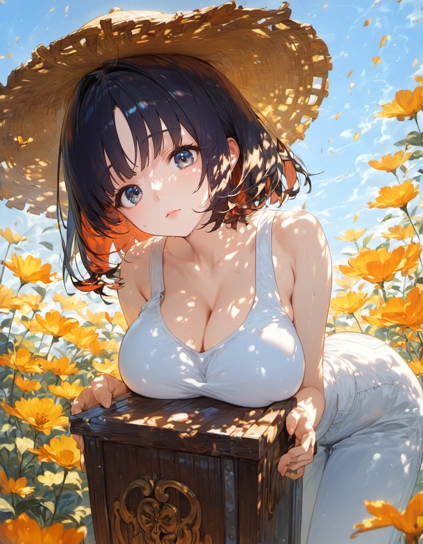 Golden Petals and Summer Skies