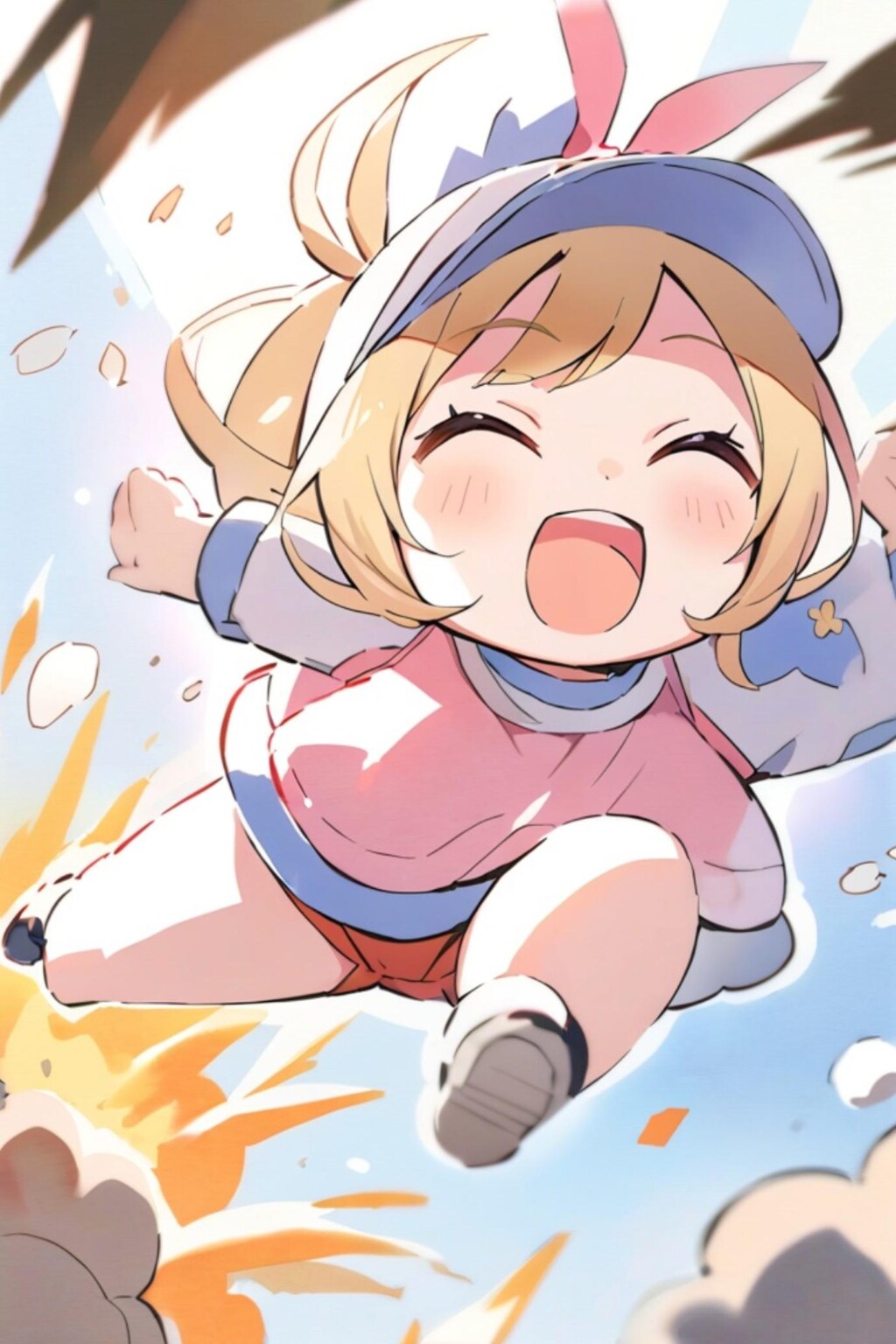 元気爆発の金髪ちゃん