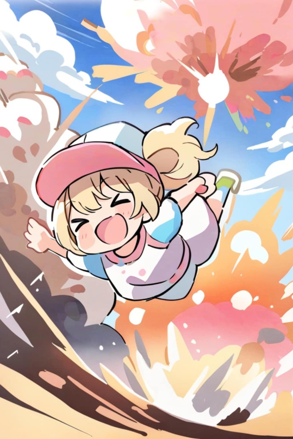 元気爆発の金髪ちゃん