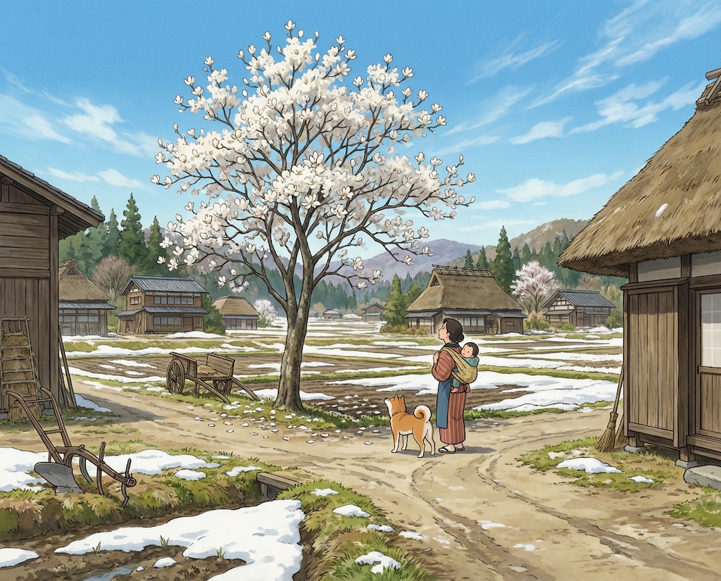 コブシが咲いたね、