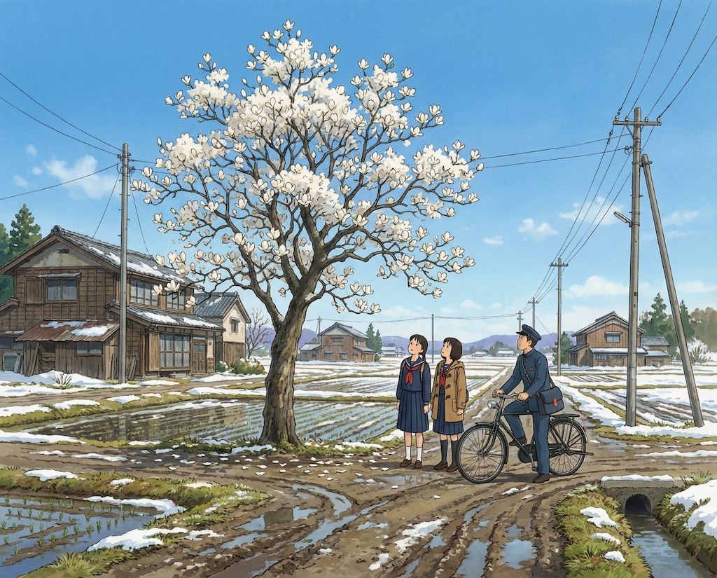 コブシが咲いたね、