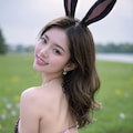 野うさぎとの出会い 4枚目