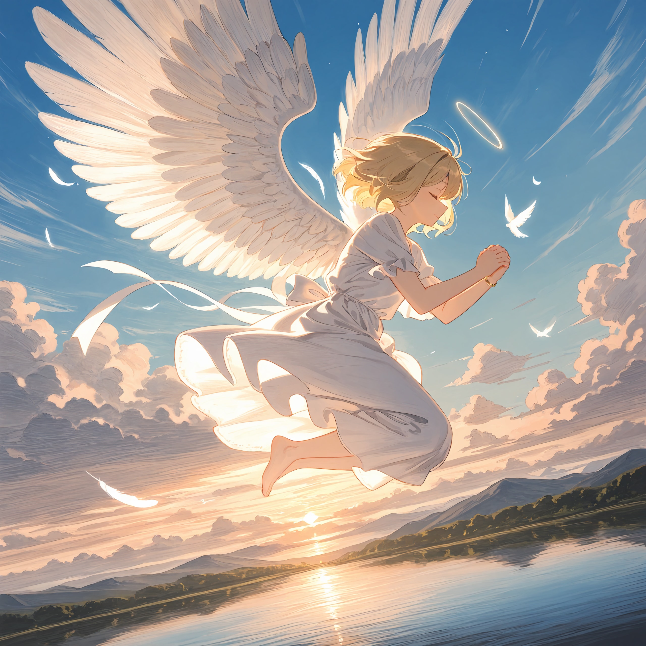 朝の祈祷 | の人気AIイラスト・グラビア