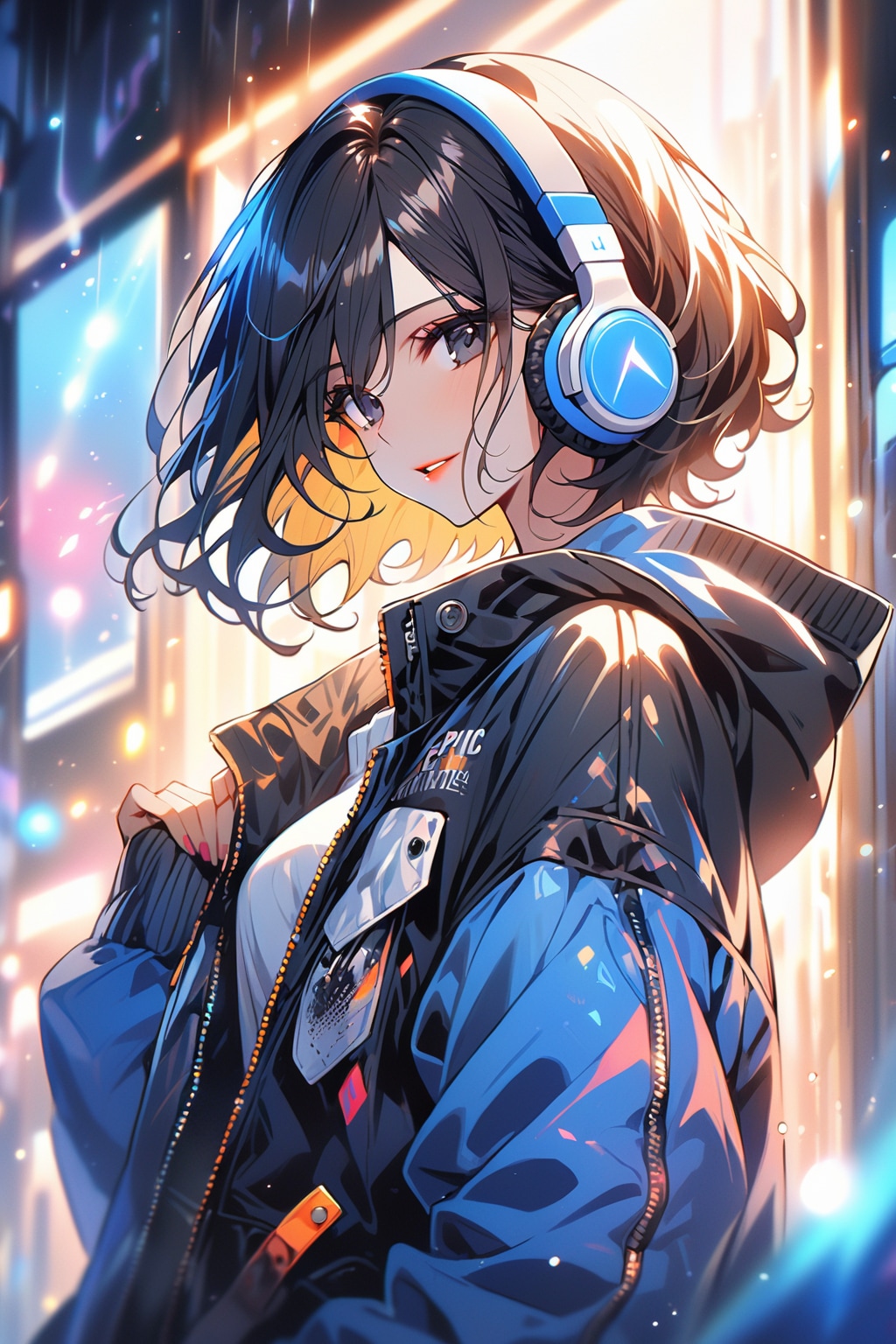 音楽を聴く女の子　その２