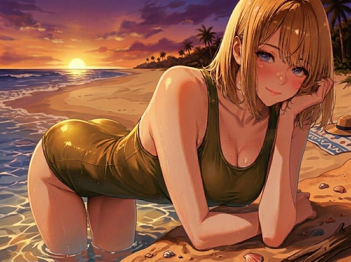 夕陽とちちぷいちゃん
