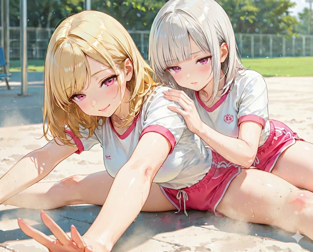 体育の授業｜ペアストレッチ