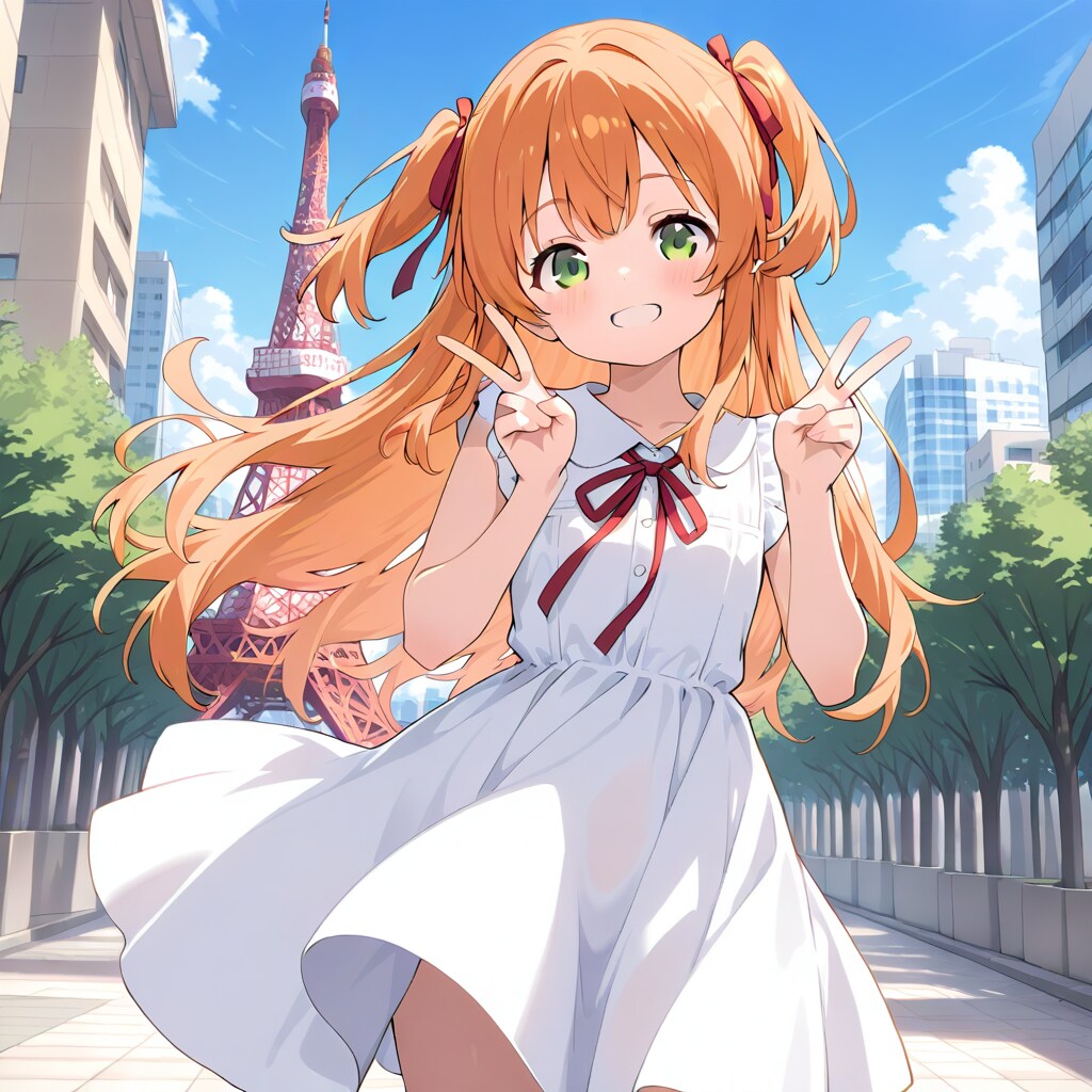 都会を歩く