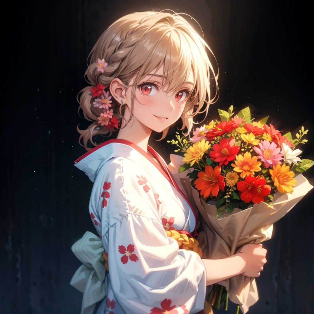 花束を