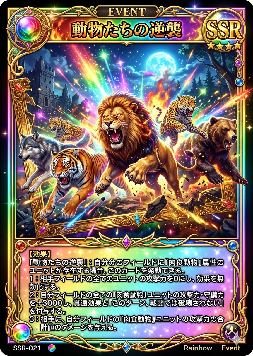動物たちの逆襲　SSRイベントカード | の人気AIイラスト・グラビア