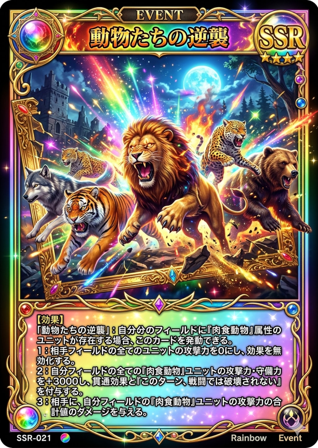 動物たちの逆襲　SSRイベントカード