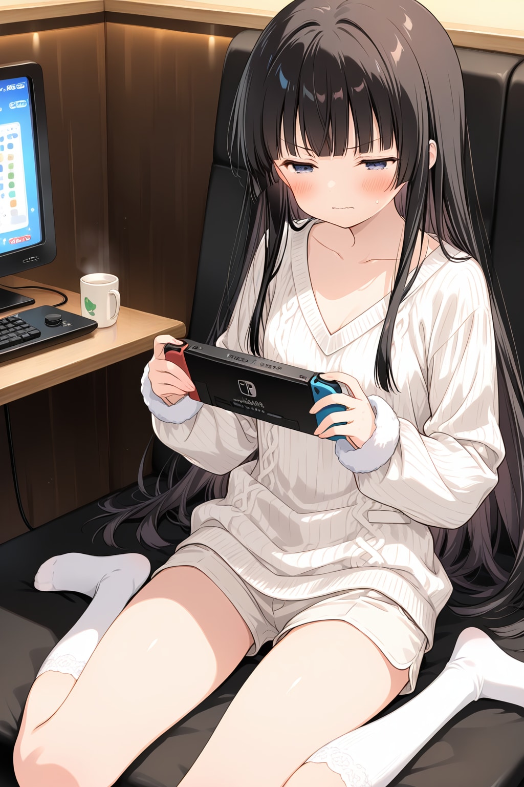 『あーもう、誰よ後ろから赤甲羅ぶつけてきた奴……！』カイリ（妹ちゃん） | の人気AIイラスト・グラビア