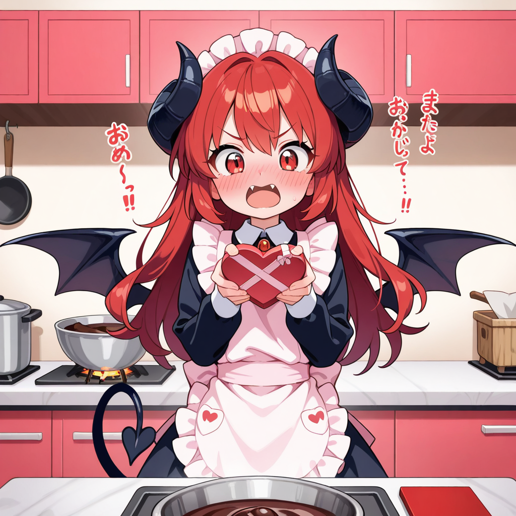 あ、悪魔がバレンタインのチョコを作ったら悪いのかぁ！？？