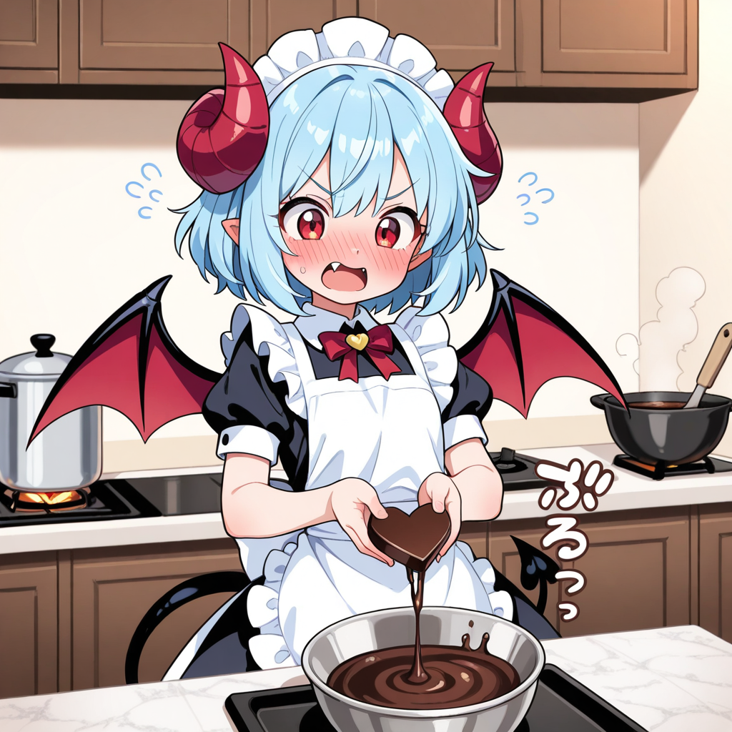 あ、悪魔がバレンタインのチョコを作ったら悪いのかぁ！？？