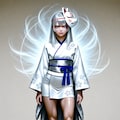 狐面の銀髪さん 3枚目
