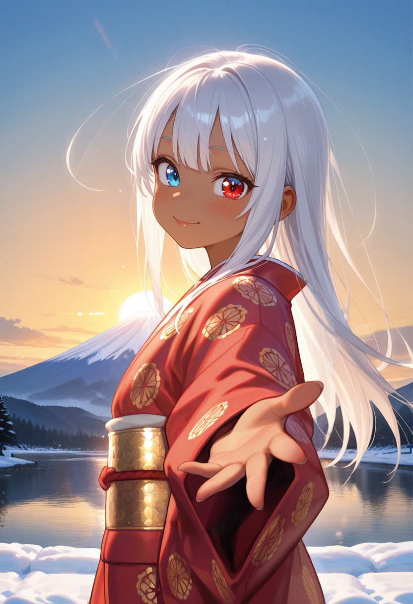 南国ちゃんの晴れ着姿 | の人気AIイラスト・グラビア