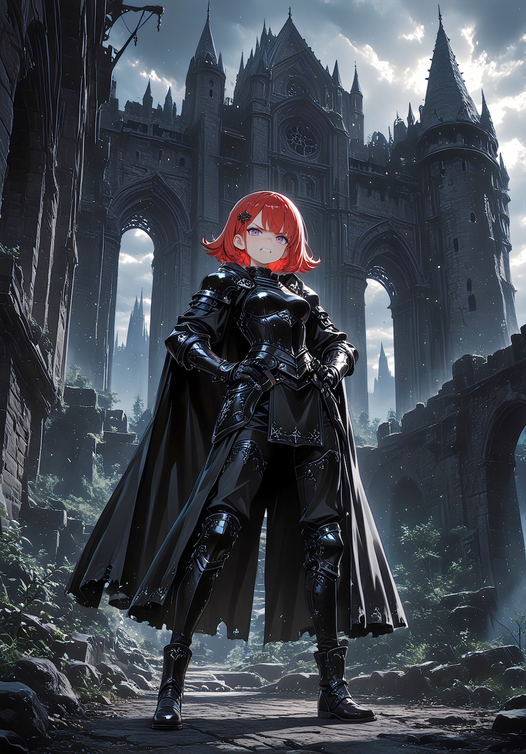 黒城に立つ魔焔の騎士