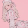 pastel pink cute girl 2枚目