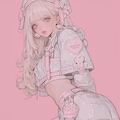 pastel pink cute girl 5枚目