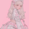 pastel pink cute girl 4枚目