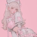 pastel pink cute girl 3枚目