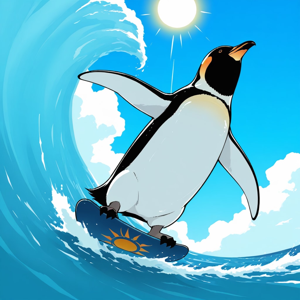 波乗りペンギン