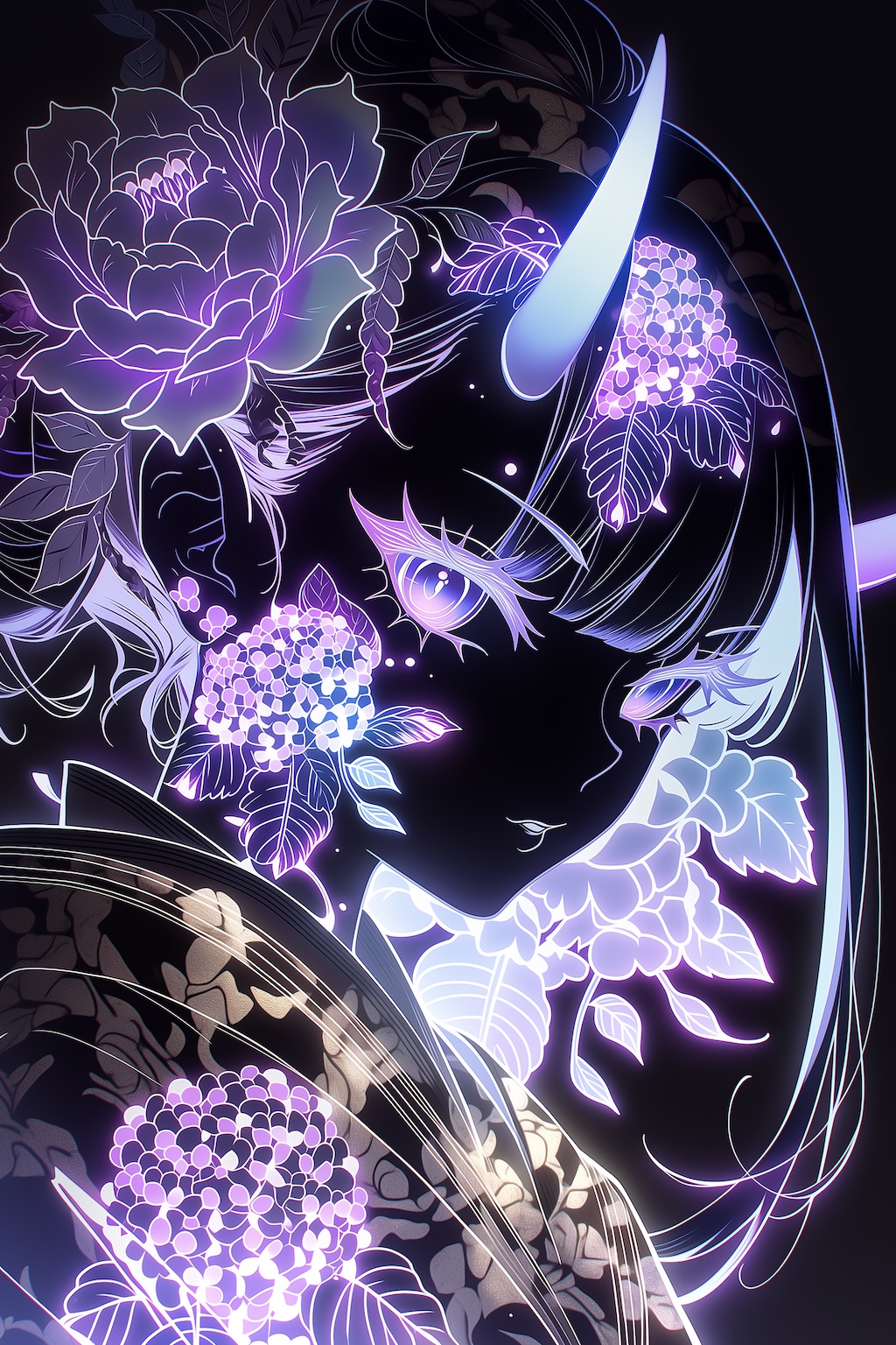 紫陽花と鬼娘part3