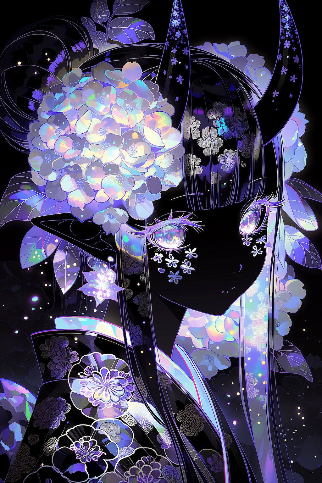 紫陽花と鬼娘part3
