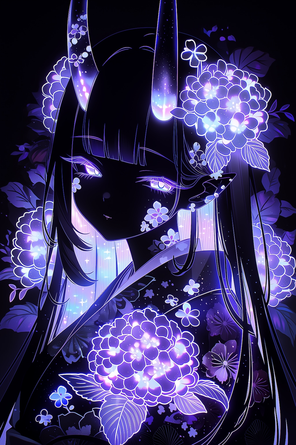 紫陽花と鬼娘part3