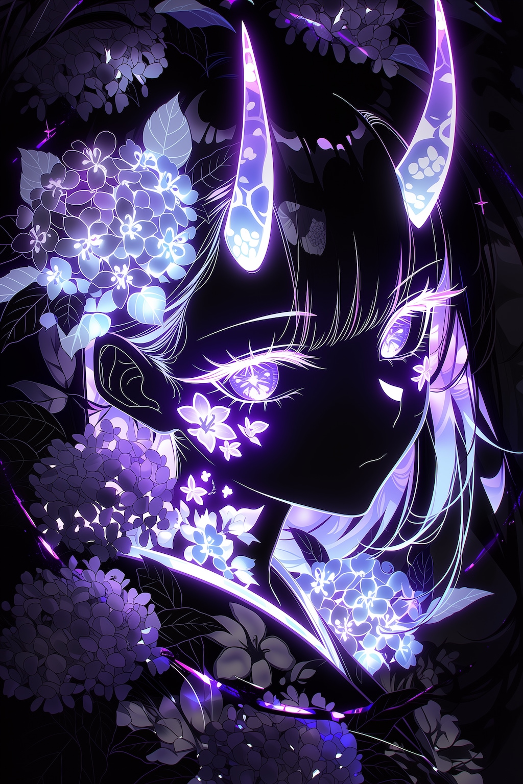 紫陽花と鬼娘part3