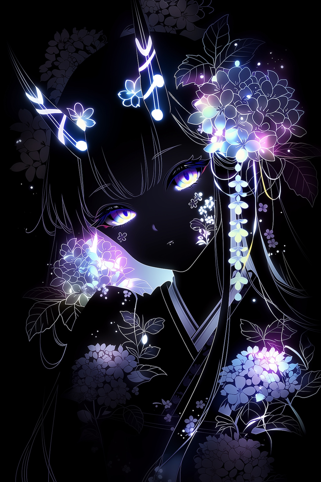 紫陽花と鬼娘part3