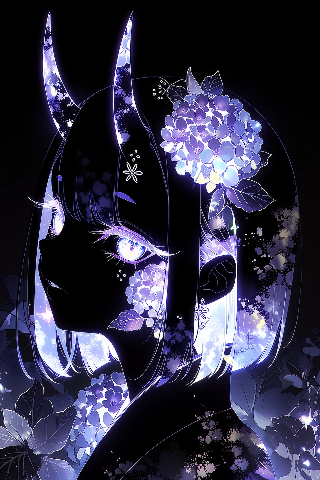 紫陽花と鬼娘part3