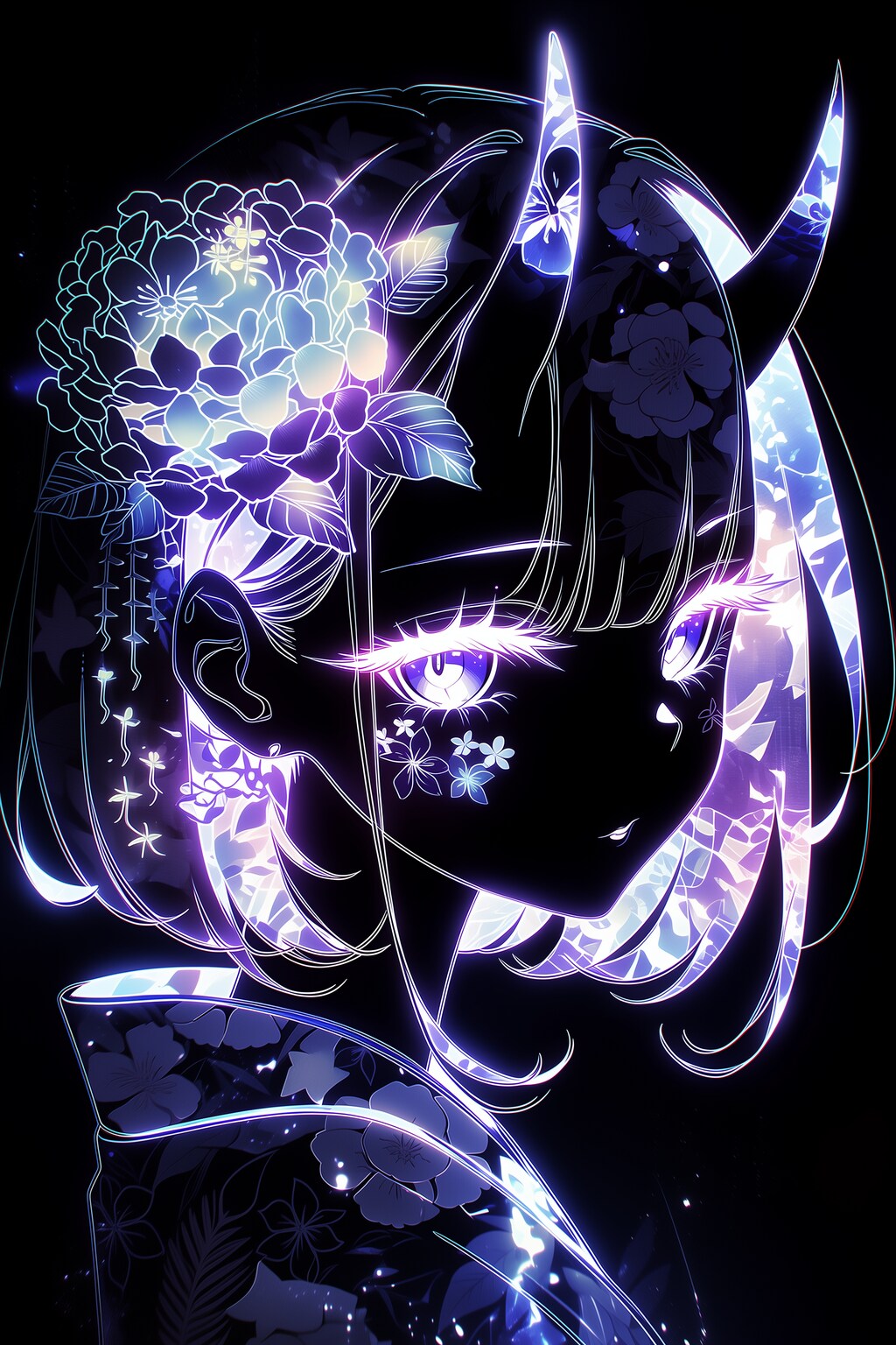 紫陽花と鬼娘part3
