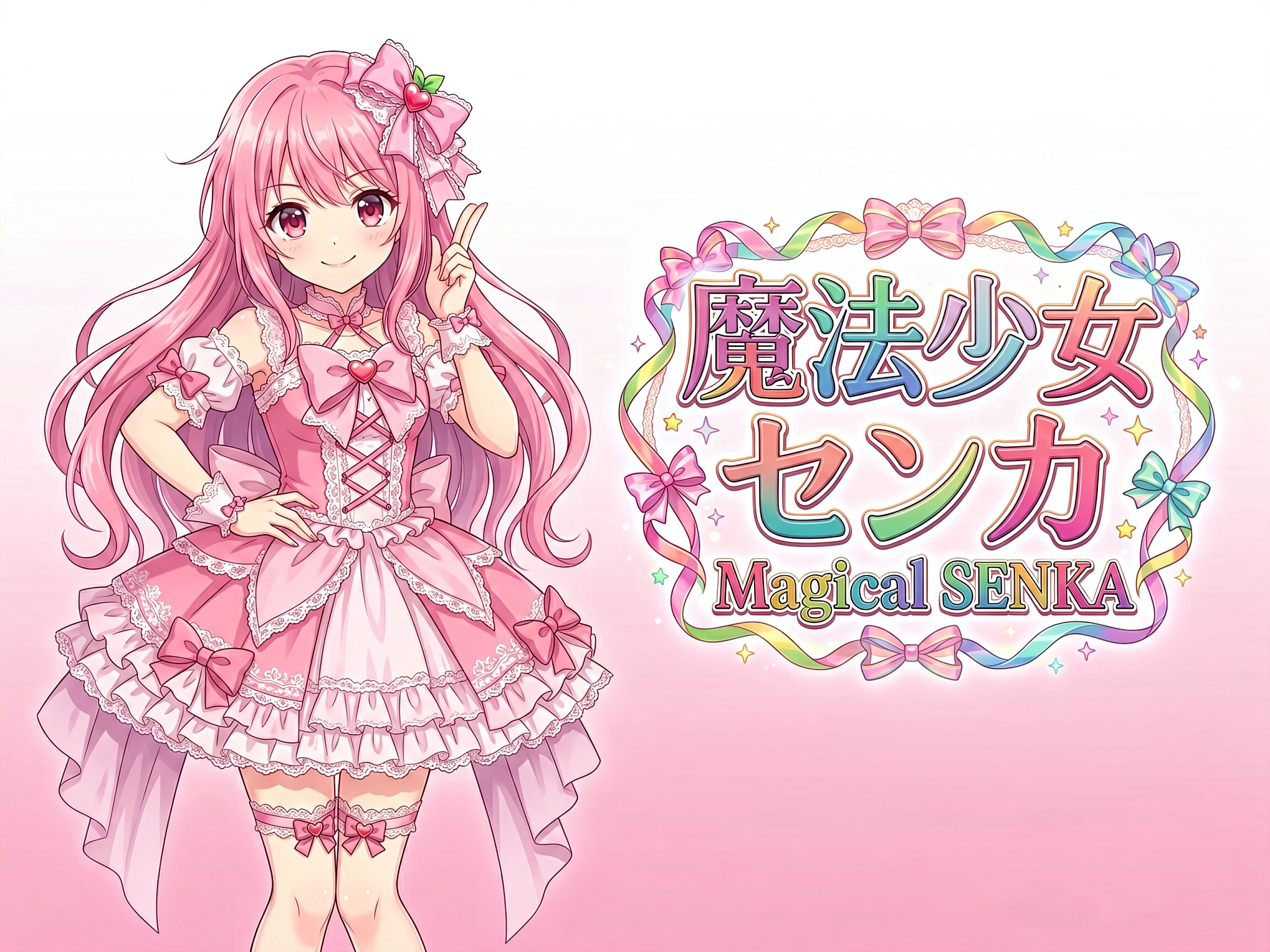 架空アニメ「魔法少女センカ」アイキャッチ風【ERNIE-Image-turbo】