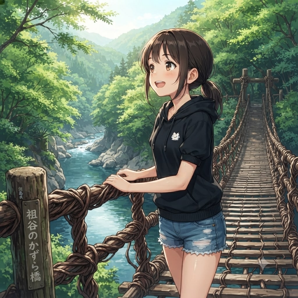 徳島県：祖谷のかずら橋（×）