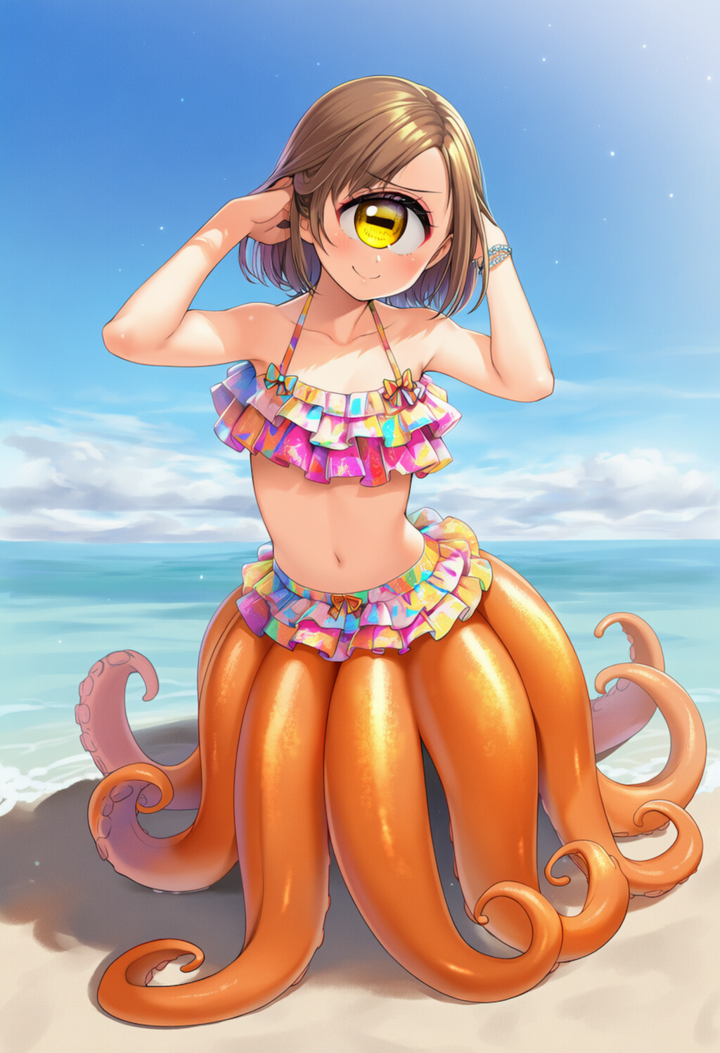 単眼スキュラ　ギャルっぽい水着で