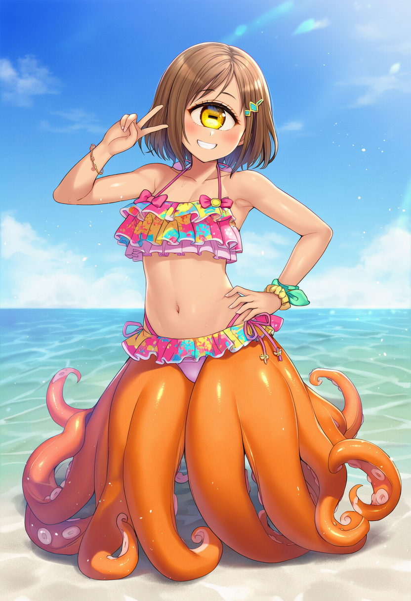 単眼スキュラ　ギャルっぽい水着で | の人気AIイラスト・グラビア