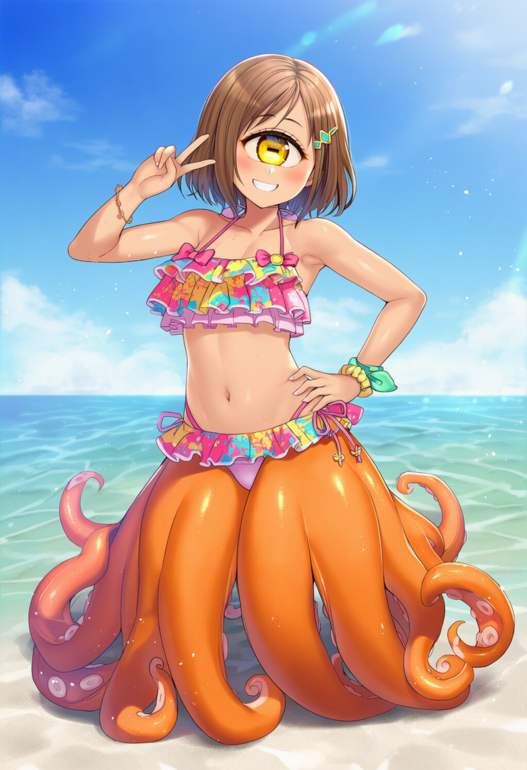 単眼スキュラ　ギャルっぽい水着で